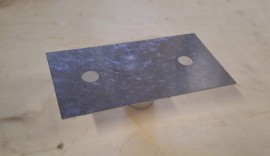 Podkładka prostokątna 150x80, grubość 0,5mm, otwory 14mm